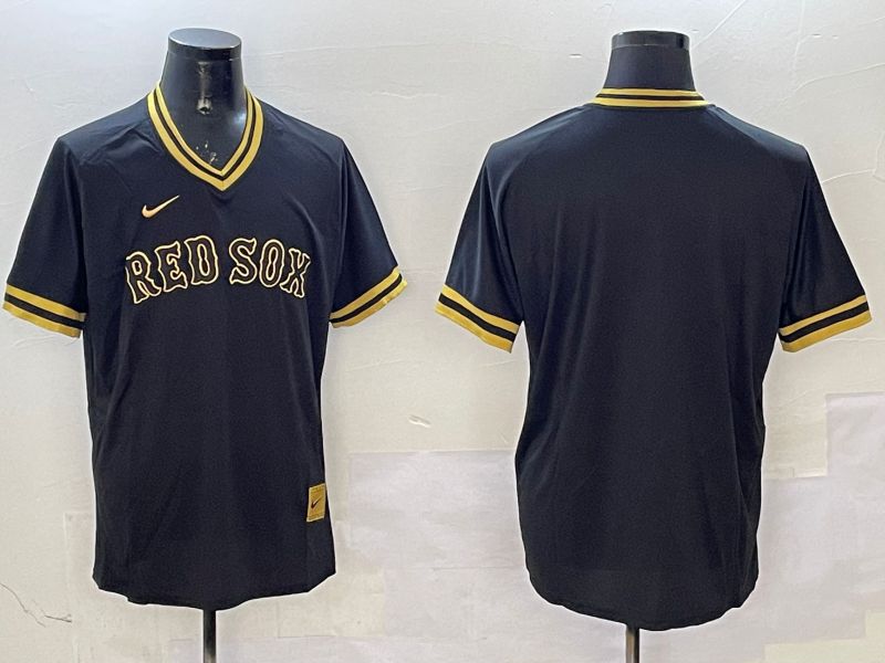 Men Boston Red Sox Blank Black Gold Game 2025 Nike MLB Jersey style 1->boston red sox->MLB Jersey